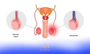 رگ سالم در کتار رگ واریکوسل
