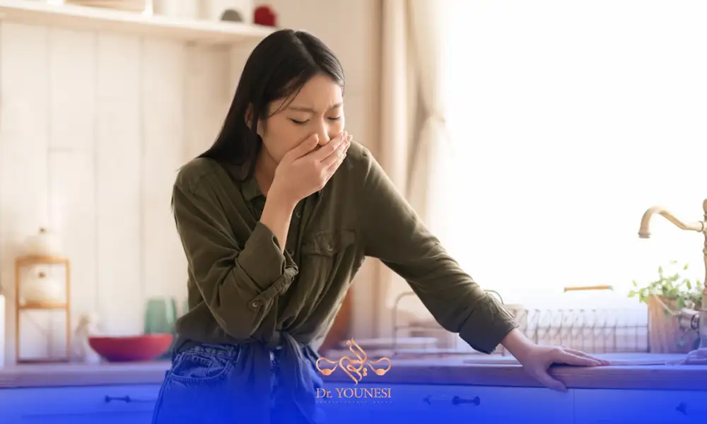 سرگیجه خانمی با حالت تهوع علائم بارداری