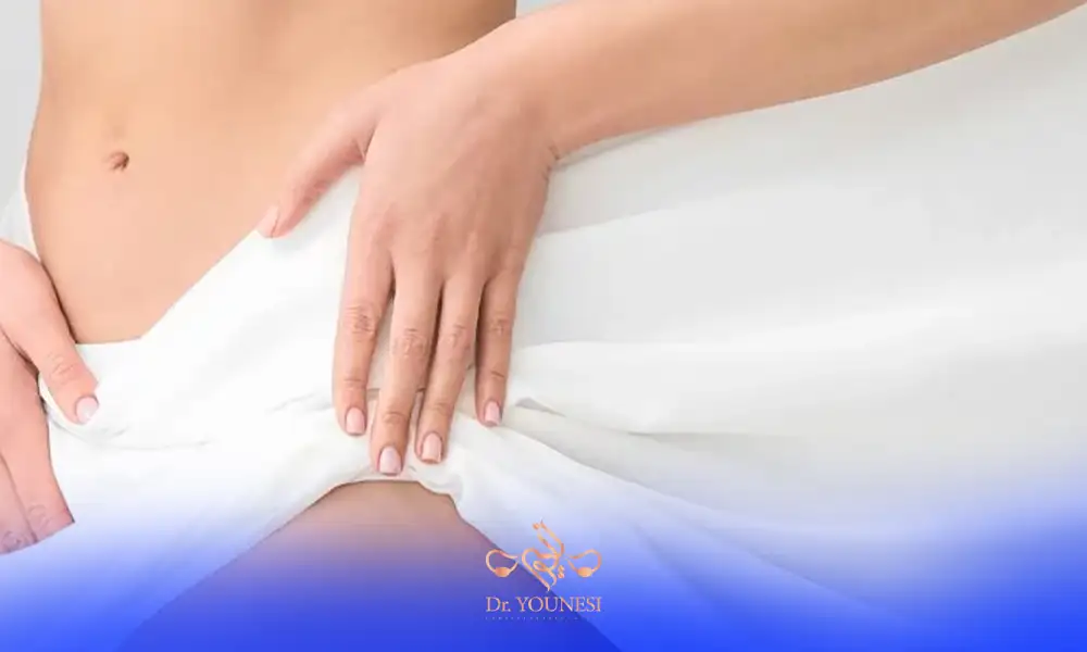 خانمی با لباس توری بعد تنگ کردن واژن در خانه